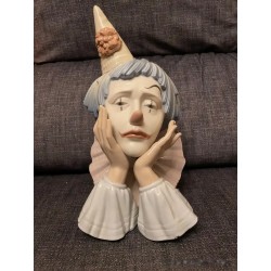 Payaso de Lladró - Figura de porcelana con detalle de rostro