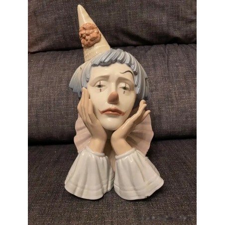 Payaso de Lladró - Figura de porcelana con detalle de rostro