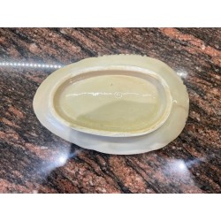 Pequeña bandeja de la Cartuja Pickman con diseño clásico en rojo