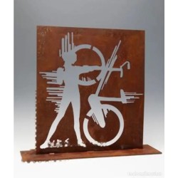 DAVID ART STUDIO (s.XXI). ”Chica con bicicleta”. Hierro, ejemplar II/IV.