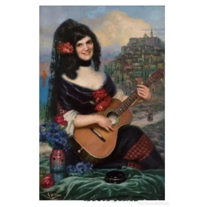EDUARDO CHICHARRO BRIONES (Madrid, 1905 – 1964). Sin título. Óleo sobre lienzo.