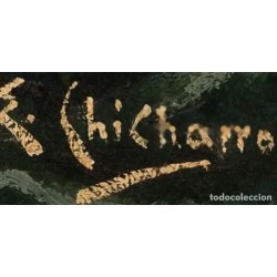 EDUARDO CHICHARRO BRIONES (Madrid, 1905 – 1964). Sin título. Óleo sobre lienzo.