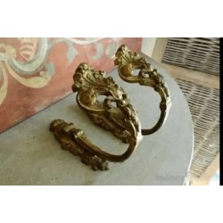 PAREJA DE ALZAPAÑOS DE BRONCE