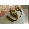 PAREJA DE ALZAPAÑOS DE BRONCE
