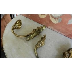 PAREJA DE ALZAPAÑOS DE BRONCE