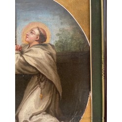 ESCUELA ITALIANA, FF. S. XVII MONJE CARTUJO REZANDO Óleo sobre lienzo