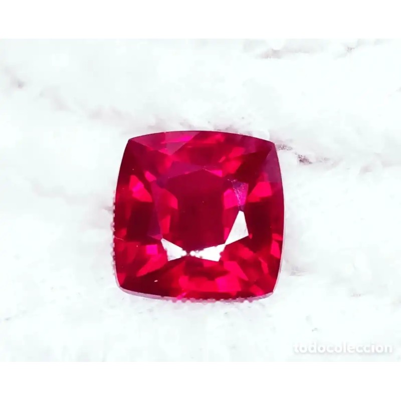 Rubí cuadrado facetado de 7.67 CT, vibrante color rojo Rubí cuadrado facetado de 7.67 CT, vibrante color rojo