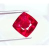 Rubí cuadrado facetado de 7.67 CT, vibrante color rojo