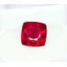 Rubí cuadrado facetado de 7.67 CT, vibrante color rojo