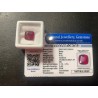 Rubí cuadrado facetado de 7.67 CT, vibrante color rojo