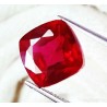 Rubí cuadrado facetado de 9.42 CT, brillante color rojo intenso