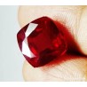 Rubí cuadrado facetado de 9.42 CT, brillante color rojo intenso