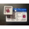 Rubí cuadrado facetado de 9.42 CT, brillante color rojo intenso