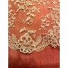 Mantilla chal de Bruselas, color crema claro, encaje fino