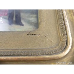 Excelente antigua pintura firmada Agustin Gómez Vila