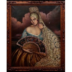 Óleo sobre lienzo. R. TURULL. Una joven.
