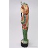 Escultura de Tutankamón en madera policromada, años 60, 99.5x24x17 cm
