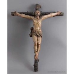 Escuela española del siglo XVIII. “Cristo crucificado”.