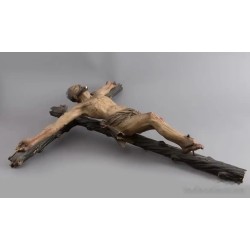 Escuela española del siglo XVIII. “Cristo crucificado”.