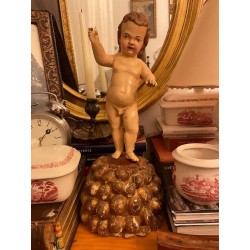 Talla de madera de niño Jesús XVIII, escultura religiosa