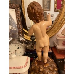 Talla de madera de niño Jesús XVIII, escultura religiosa