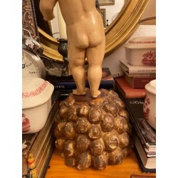 Talla de madera de niño Jesús XVIII, escultura religiosa