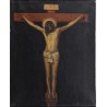 Oleo sobre lienzo DIEGO VELÁZQUEZ. Según. Cristo crucificado. Descripción