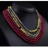 Fantástico Collar de Rubí y Fluorita con 700 CT - Elegante y Brillante