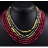 Fantástico Collar de Rubí y Fluorita con 700 CT - Elegante y Brillante