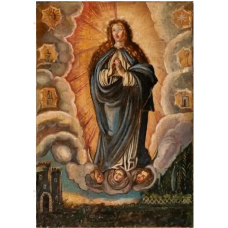 Escuela española del siglo XVII. “Inmaculada Concepción”. Óleo sobre lienzo.