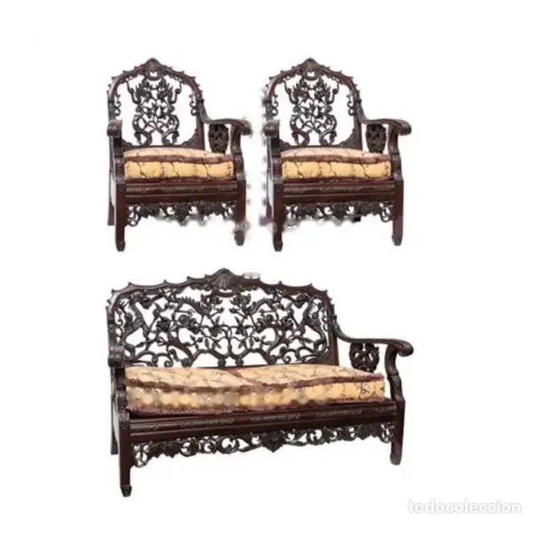 Conjunto de salón estilo Chippendale, Filipinas, mediados del siglo XX Conjunto de salón estilo Chippendale, Filipinas, mediados del siglo XX