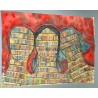 Anónimo siglo XX, Caras y libros, óleo sobre lienzo, 250x328 cm