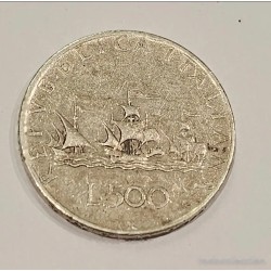 Lote 5 Monedas Históricas Italianas 500 Liras Plata Vintage Coleccionista 1960-61