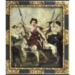 Interpretación de Diana Cazadora al Estilo de Rubens - Óleo Mitológico