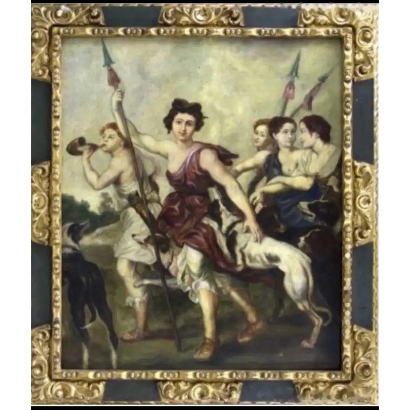 Interpretación de Diana Cazadora al Estilo de Rubens - Óleo Mitológico Interpretación de Diana Cazadora al Estilo de Rubens - Óleo Mitológico