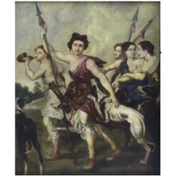 Interpretación de Diana Cazadora al Estilo de Rubens - Óleo Mitológico