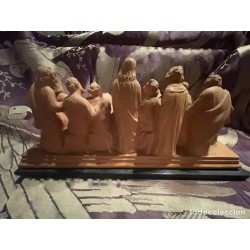 Escultura Religiosa de la Última Cena - Grupo Escultórico en Terracota