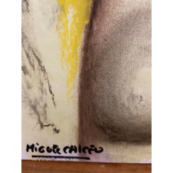 Pintura del famoso pintor y humorista D. Miguel Caiceo, desnudo artístico