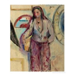 Jaime Juez Codina, 'La cordobesa'. Óleo sobre lienzo, 74 x 60 cm