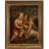 Escuela flamenca de mediados del siglo XVII. “Niño Jesús con San Juan Bautista”.