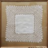Pañuelo Vintage Encaje Bolillos Enmarcado Arte Textil Antiguo