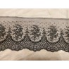 Encaje Negro Vintage Chantilly Francés Delicado Artesanal