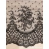 Encaje Negro Vintage Chantilly Francés Delicado Artesanal