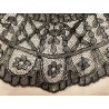 Encaje Negro Vintage Chantilly Francés Delicado Artesanal
