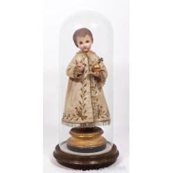 Talla policromada de Niño Jesús, escuela catalana siglo XIX
