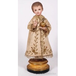 Talla policromada de Niño Jesús, escuela catalana siglo XIX