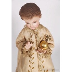 Talla policromada de Niño Jesús, escuela catalana siglo XIX