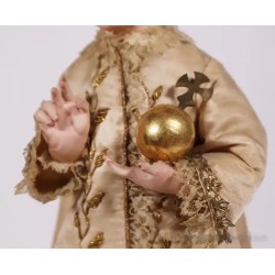 Talla policromada de Niño Jesús, escuela catalana siglo XIX