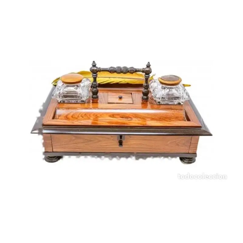 Escribanía Francesa de Época Victoriana - Pieza de Colección con Detalles Artesanales siglo XIX Escribanía Francesa de Época Victoriana - Pieza de Colección con Detalles Artesanales siglo XIX