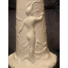 Jarrón Art Nouveau de Cerámica Blanca - Figura Femenina Modernista Cartuja-Pickman
